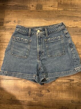 Madewell High-Rise Denim Jean Shorts - Blue